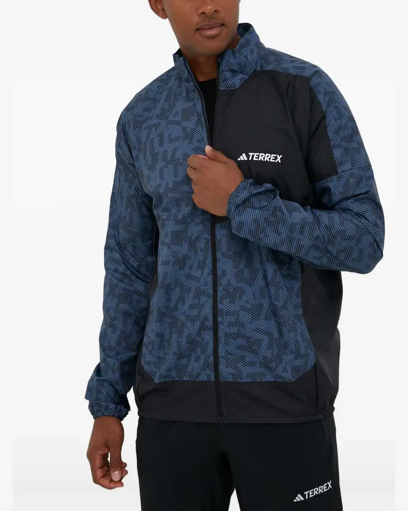 adidas Gemusterte Jacke - Blau Blau