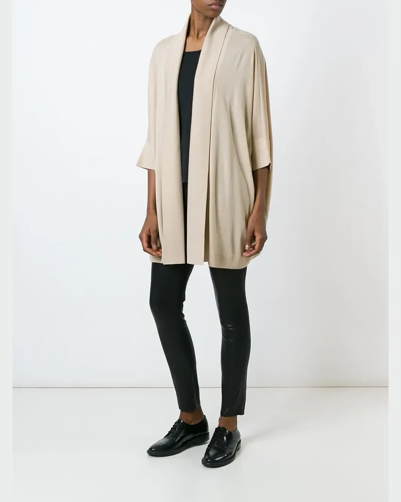 Ralph Lauren Wollstrickmantel mit Dreiviertelärmelnn - Nude Nude