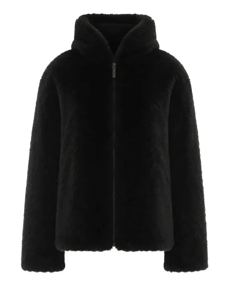 Yves Salomon Wendbare Shearling-Jacke - Schwarz Schwarz