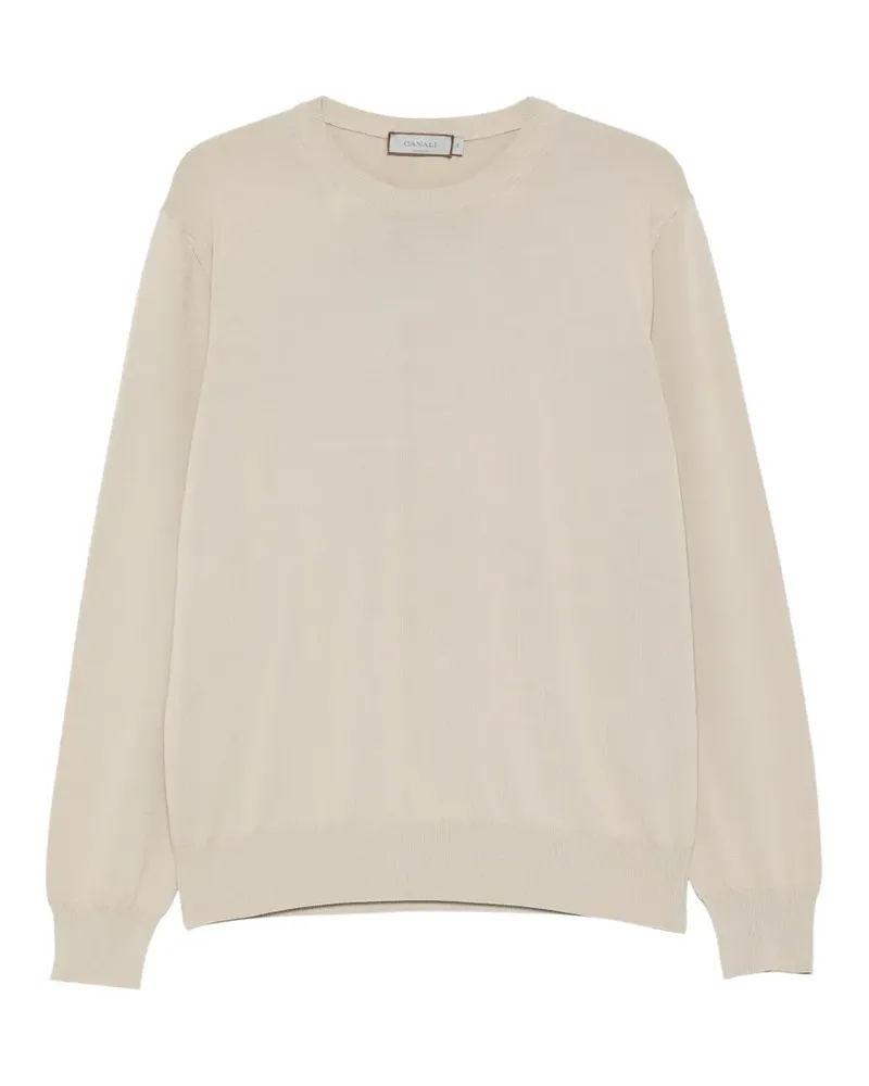 Canali Pullover mit Rundhalsausschnitt - Nude Nude
