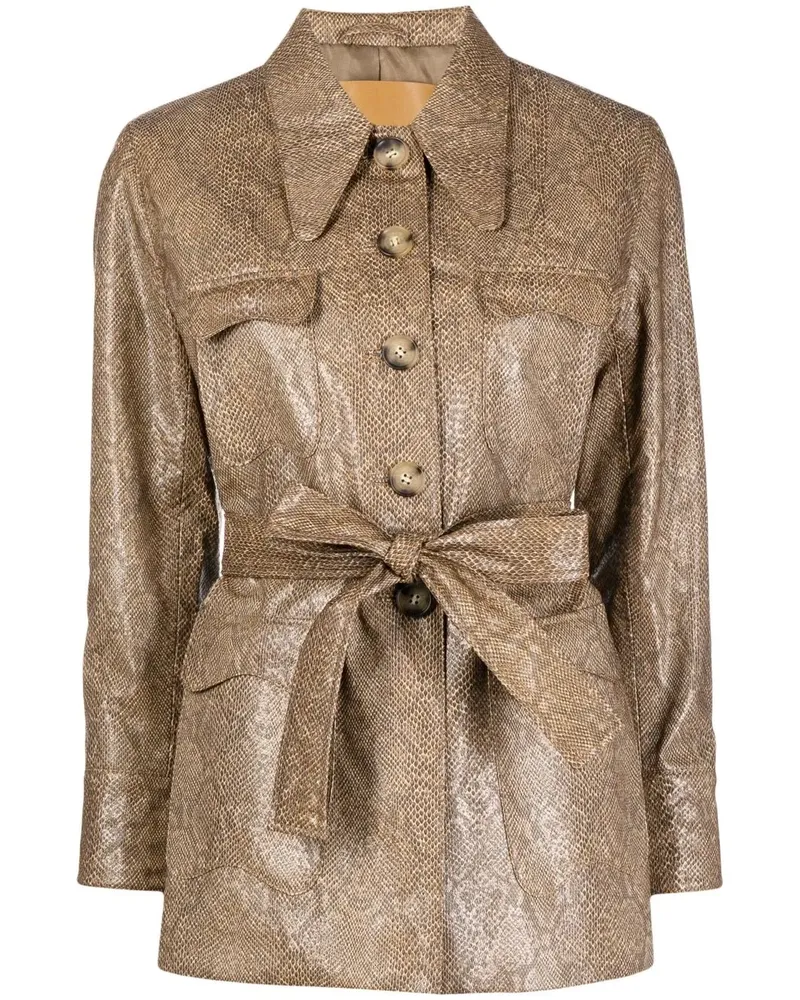 REJINA PYO Jacke mit Print - Braun Braun