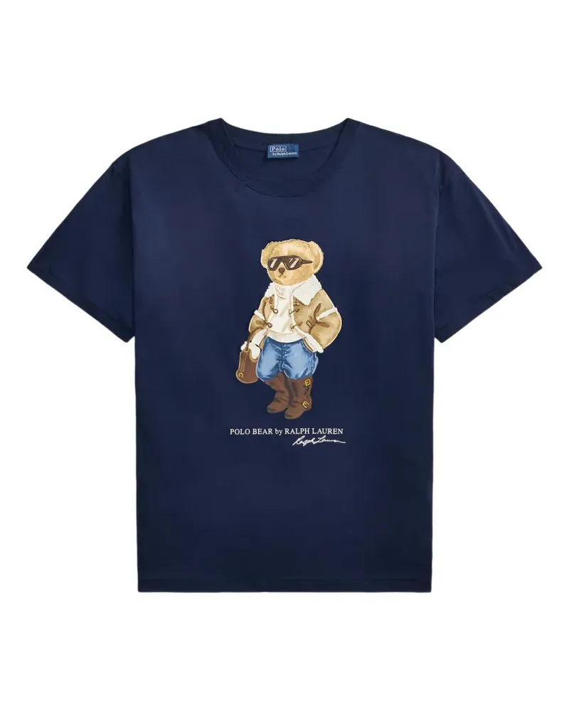 Ralph Lauren T-Shirt mit Polo Bear - Blau Blau