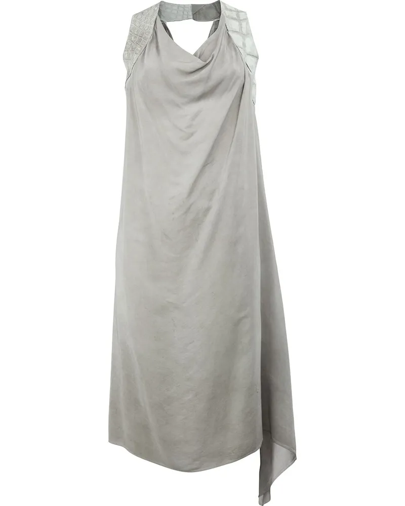 Isaac Sellam Drapiertes Kleid mit Kontraststreifen - Grau Grau
