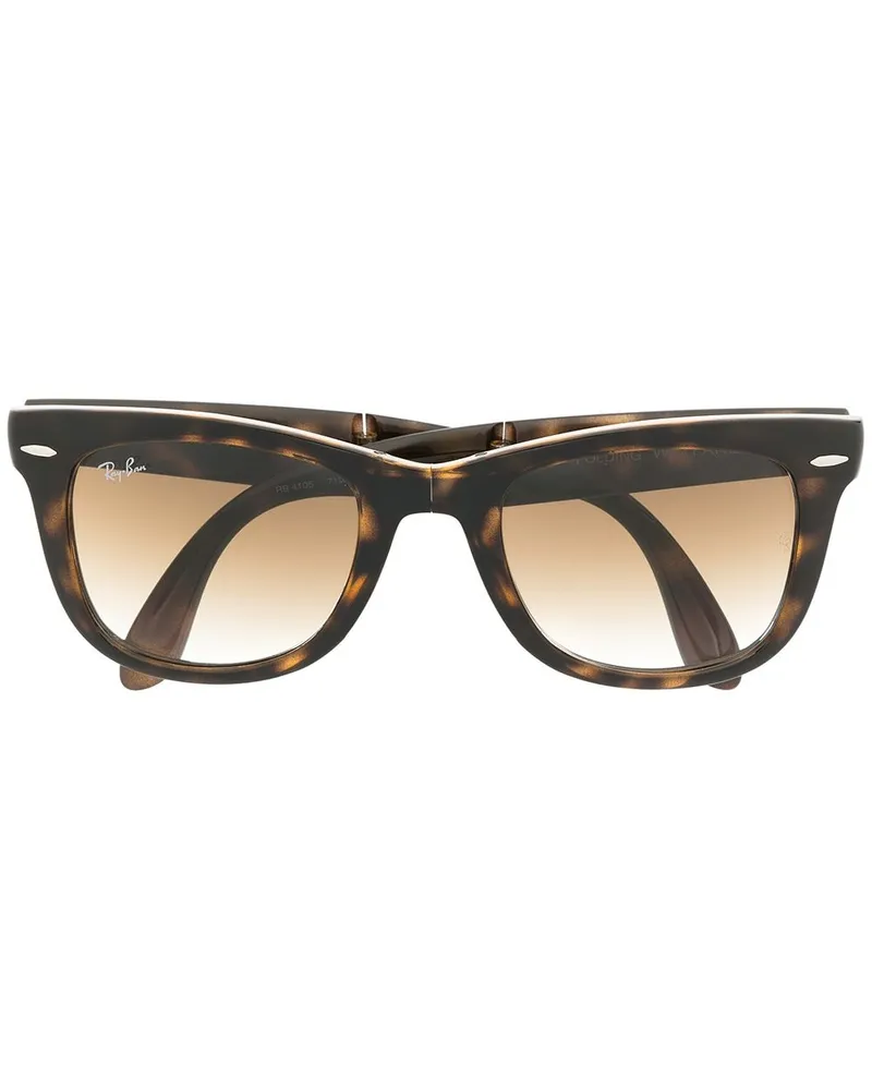 Ray Ban Sonnenbrille mit breitem Gestell - Braun Braun