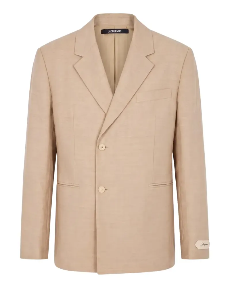 Jacquemus The Melo Sakko mit Logo-Patch - Nude Nude