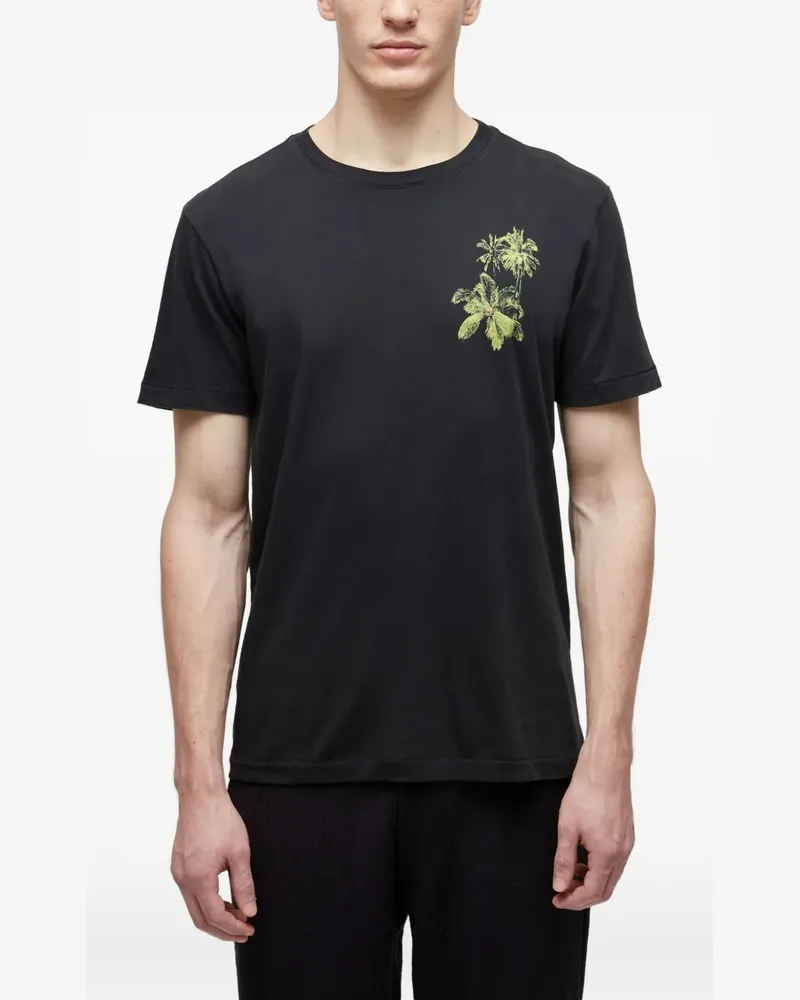 Osklen T-Shirt mit Kokosnuss-Print - Schwarz Schwarz