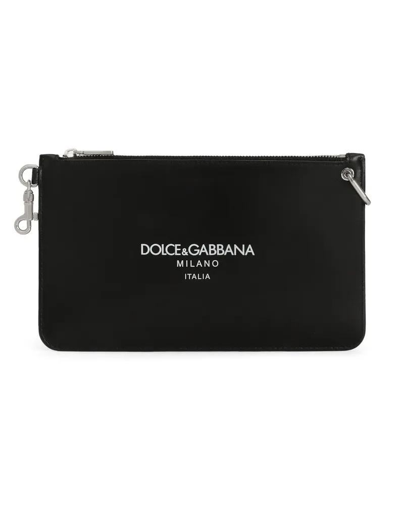 Dolce & Gabbana Clutch mit Logo - Schwarz Schwarz