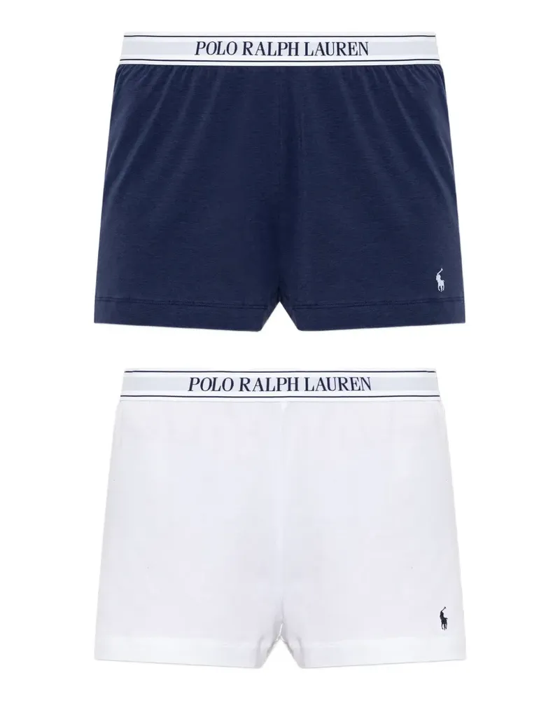 Ralph Lauren Set aus Unterwäsche-Shorts mit Logo-Stickerei - Weiß Weiß