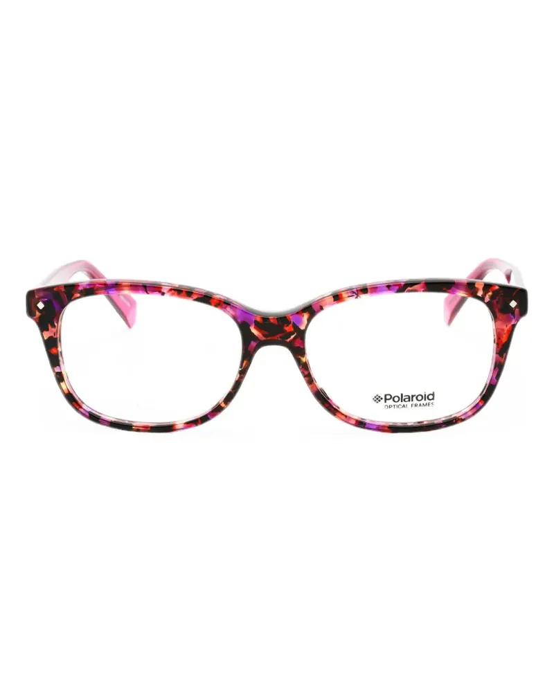 Polaroid tortoiseshell-effect rectangle-frame glasses - Braun Braun