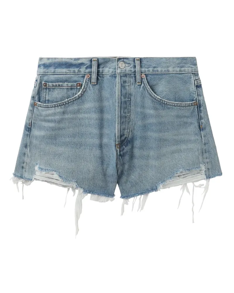 AGOLDE Jeans-Shorts im Distressed-Look - Blau Blau