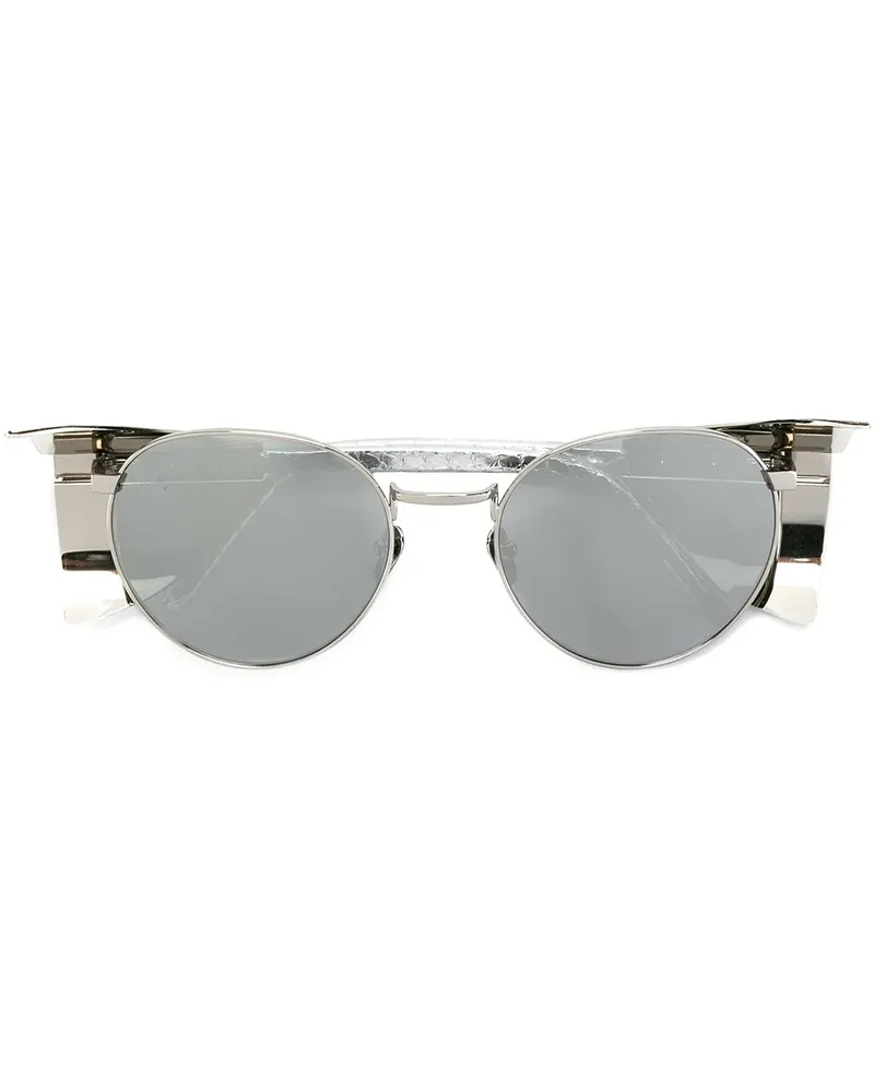 Linda Farrow Sonnenbrille mit rundem Gestell - Metallic Metallic