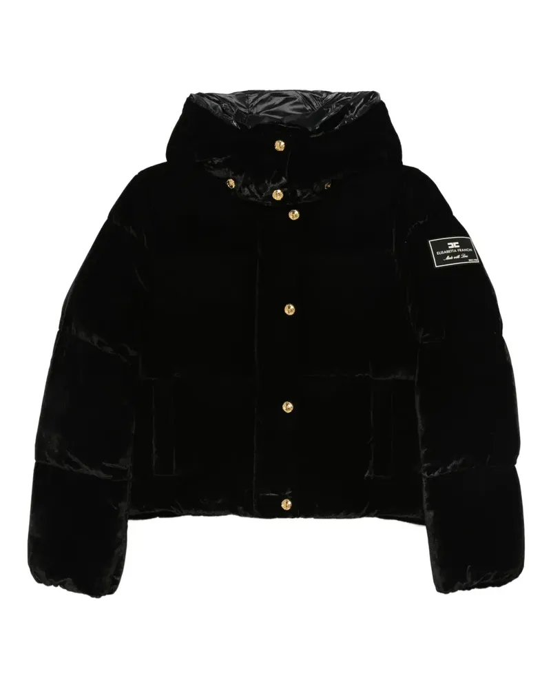 Elisabetta Franchi Gefütterte Kapuzenjacke - Schwarz Schwarz