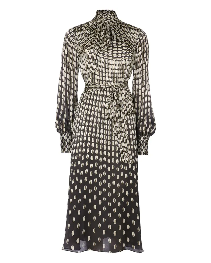 Temperley London Cowrie Kleid mit Gürtel - Schwarz Schwarz