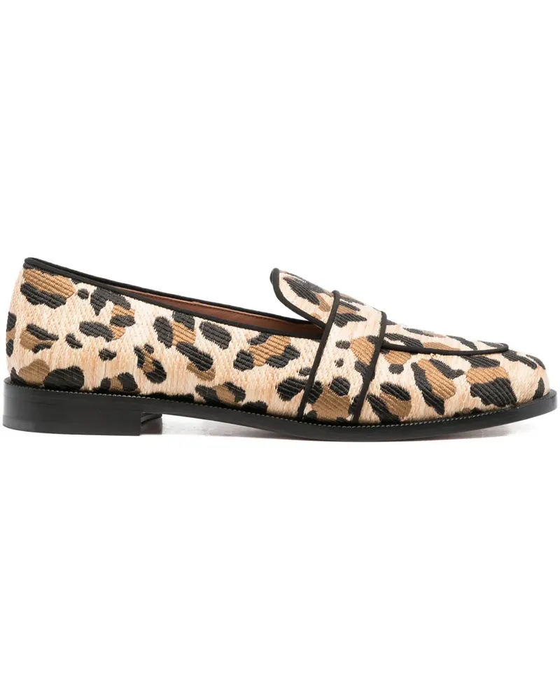 Aquazzura Loafer mit Leoparden-Print - Nude Nude