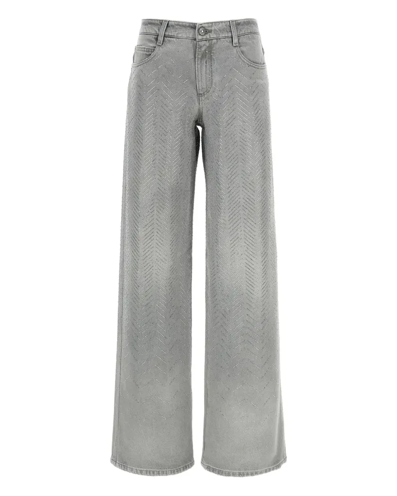 Ermanno Scervino Jeans mit Strass-Zickzackmuster - Grau Grau