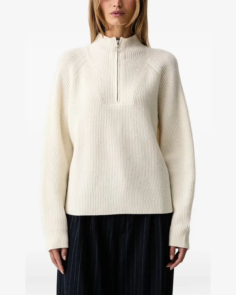 Marc O'Polo Gerippter Cardigan mit Reißverschluss - Nude Nude
