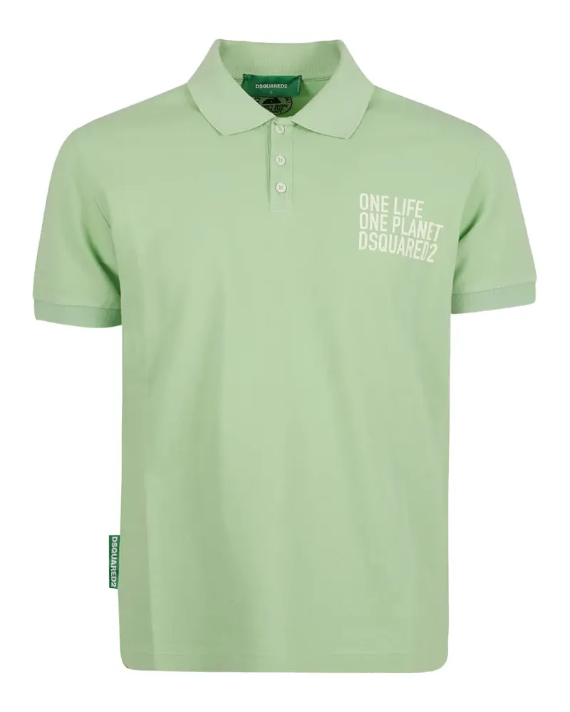 Dsquared2 Poloshirt mit grafischem Print - Grün Grün
