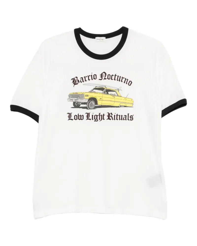 Second/Layer T-Shirt mit Print - Weiß Weiß