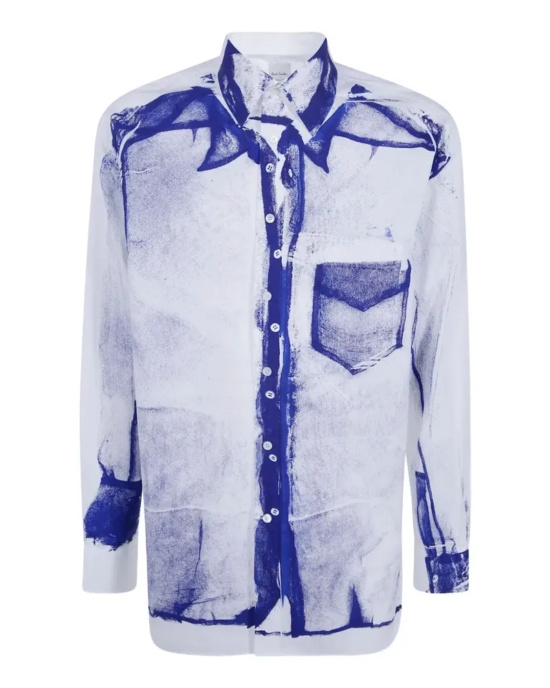 Paul Smith Oversized-Hemd mit "Garment"-Print - Weiß Weiß