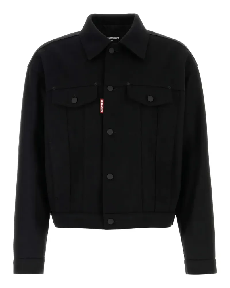 Dsquared2 Klassische Hemdjacke - Schwarz Schwarz