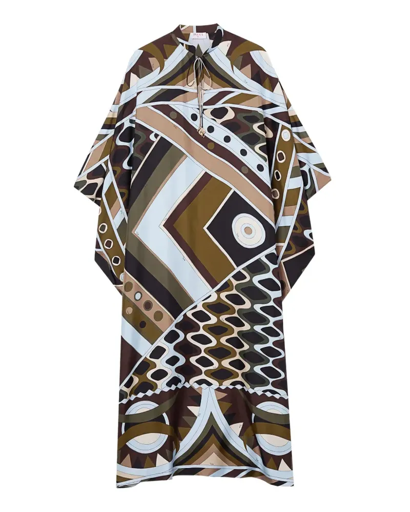 Emilio Pucci Seidenkaftan mit Vivara-Print - Braun Braun