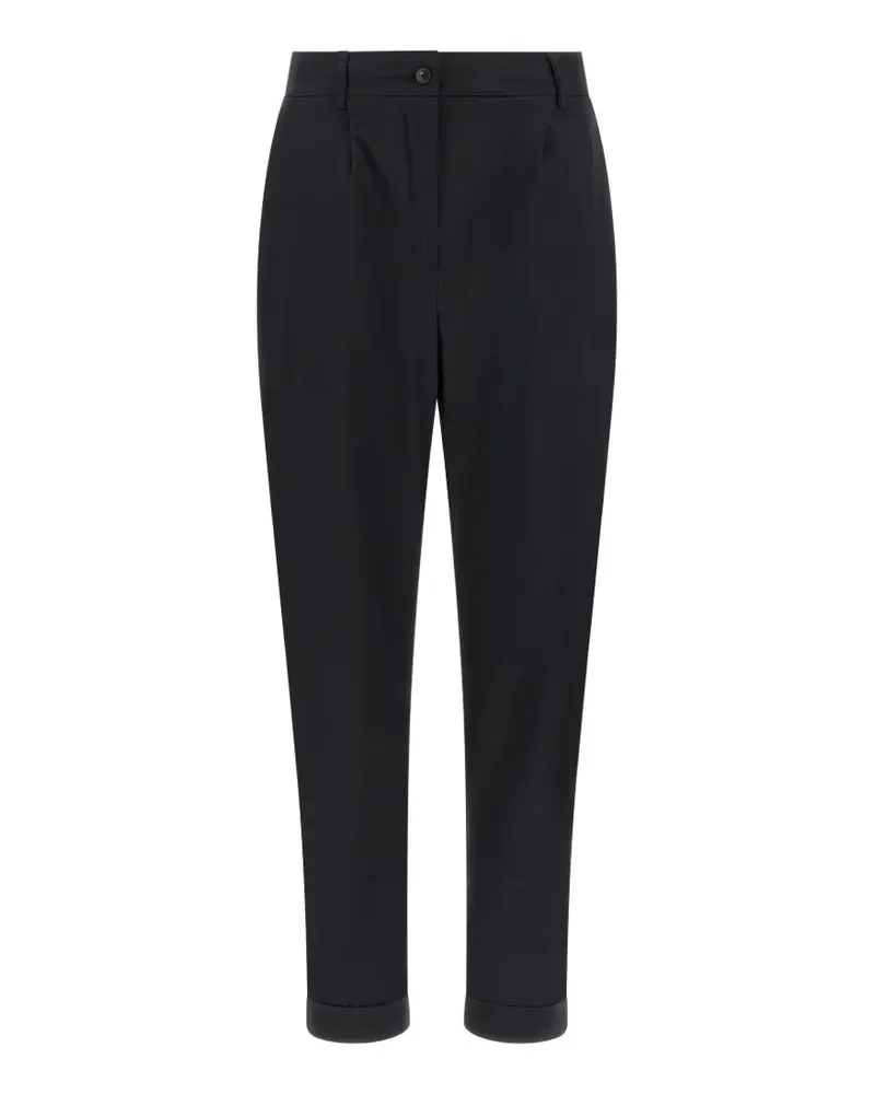 Kiton pleated turn-up trousers - Schwarz Schwarz