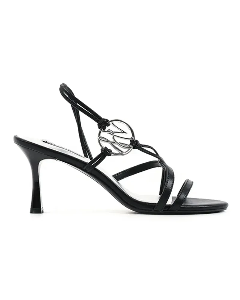 Karl Lagerfeld Sandalen mit Riemen-Logo-Anhänger - Schwarz Schwarz
