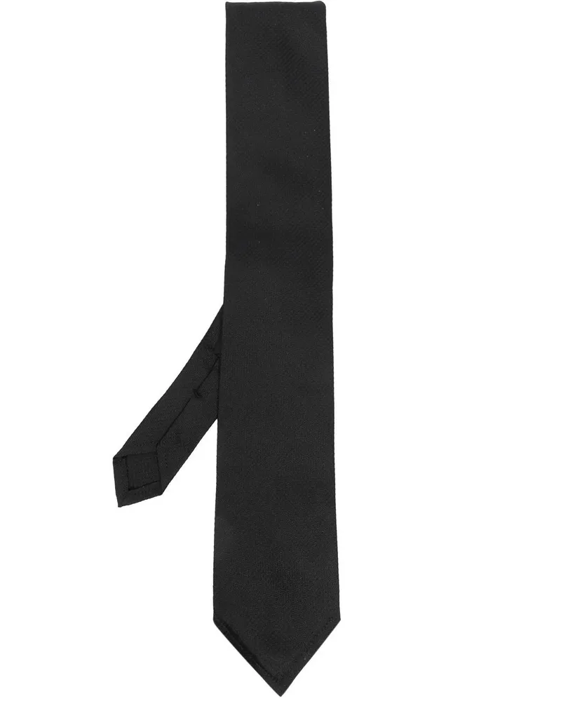 Dsquared2 Seidenkrawatte mit Jacquardmuster - Schwarz Schwarz