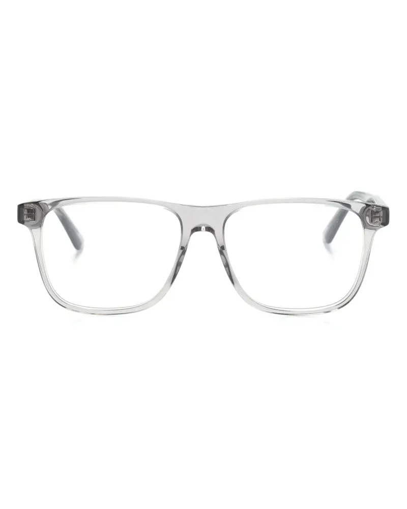 Alexander McQueen Transparente Brille mit eckigem Gestell - Grau Grau