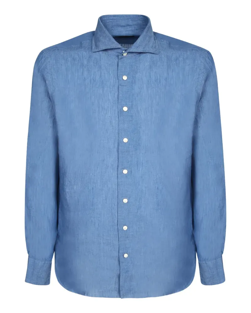 Dell'oglio long-sleeve spread-collar shirt - Blau Blau