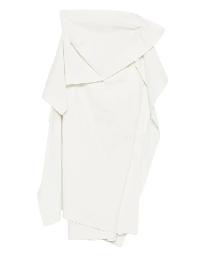 Issey Miyake Asymmetrisches Maxikleid - Weiß Weiß
