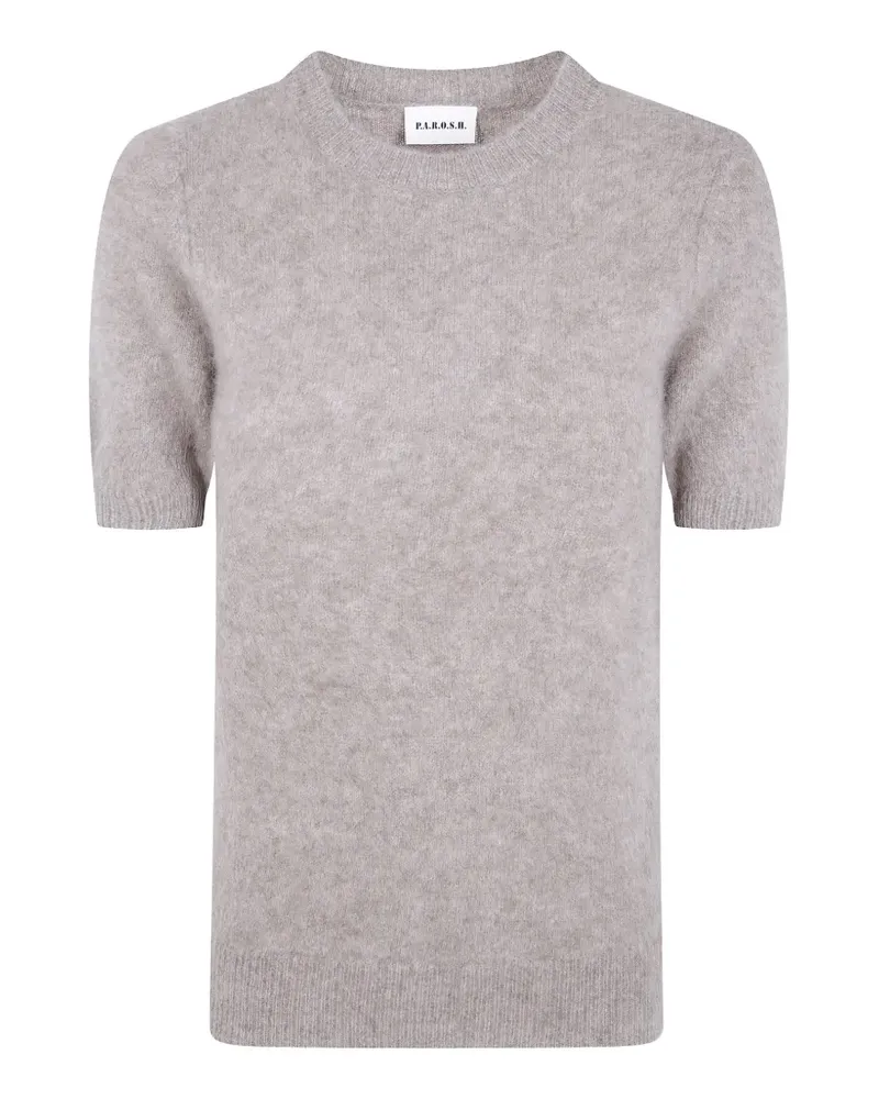 P.A.R.O.S.H. P.A.R.O H. Kurzärmeliger Strickpullover - Grau Grau