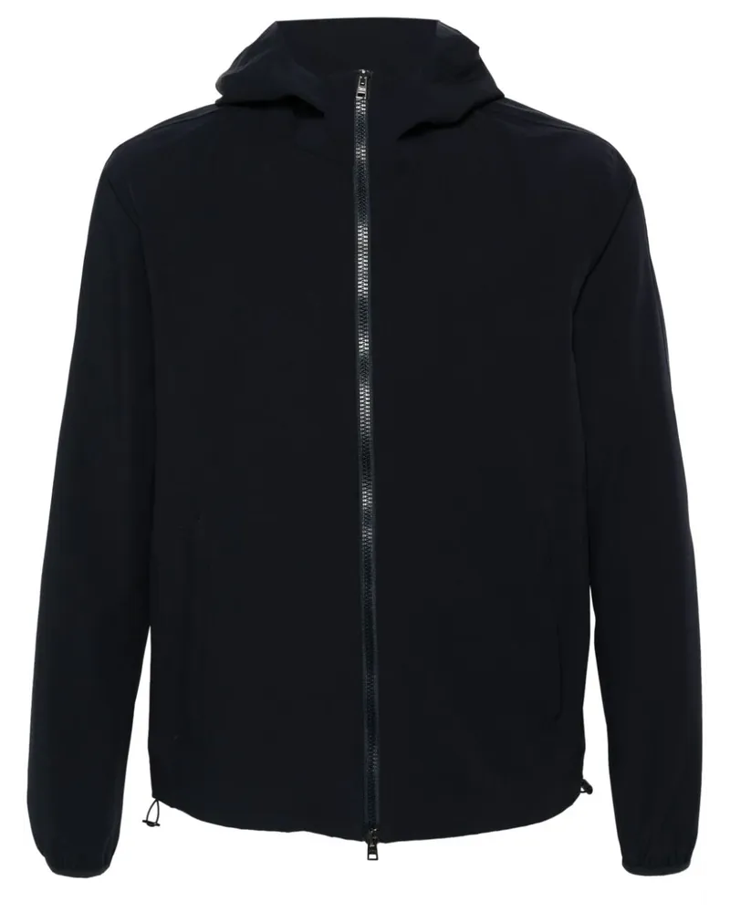 Herno Wasserabweisende Jacke mit Logo-Prägung - Blau Blau