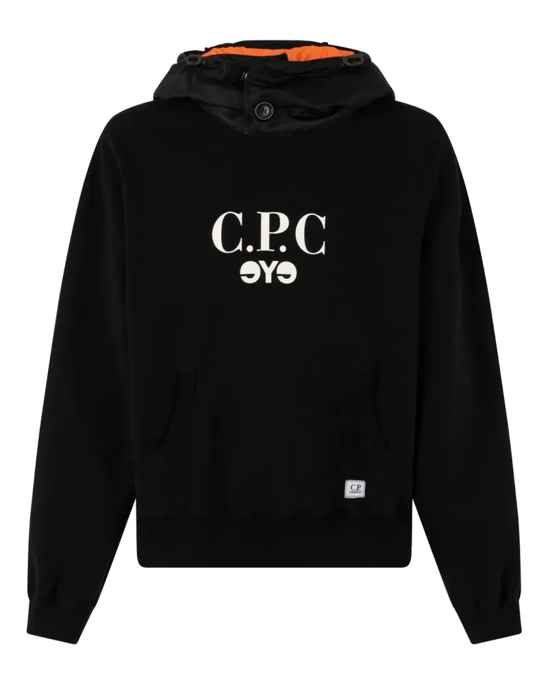 Junya Watanabe x C.P. Company Hoodie mit Logo-Print - Schwarz Schwarz