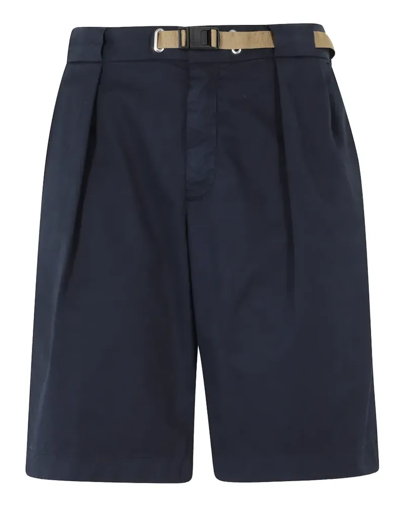 PLAN C belted pleated shorts - Blau Blau