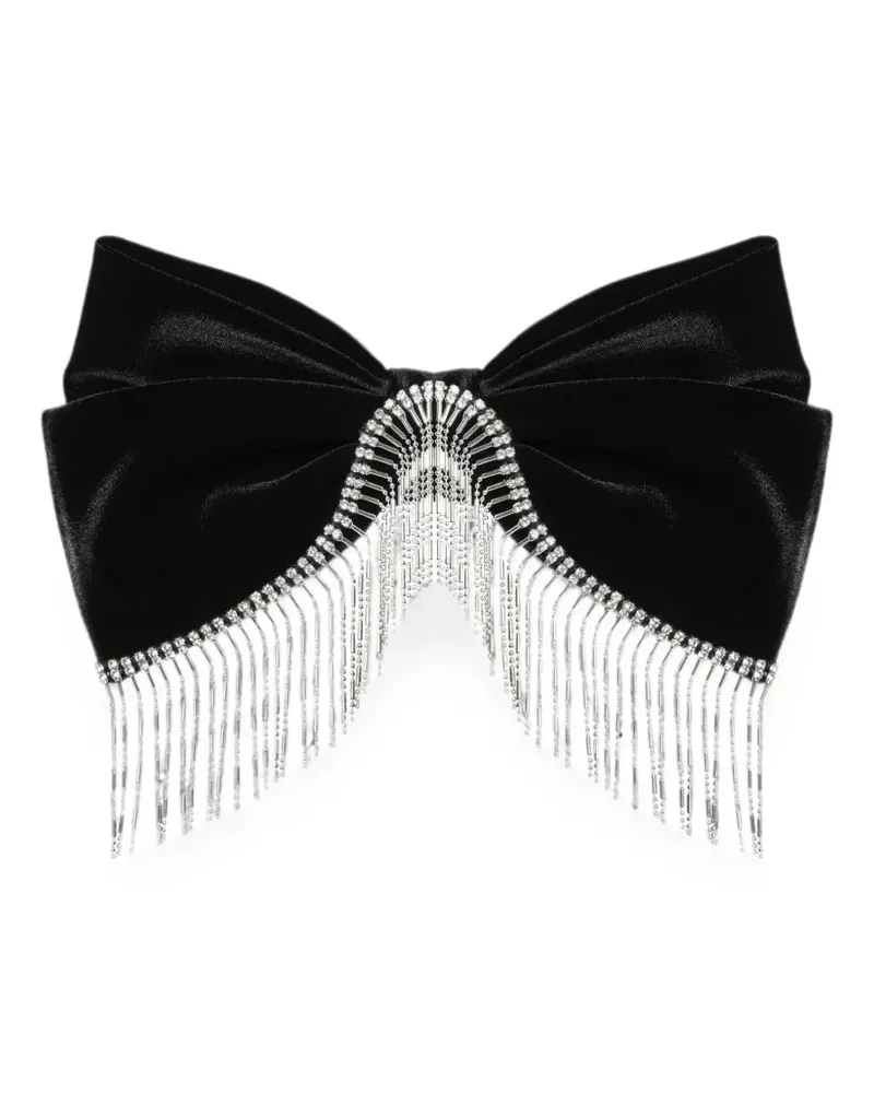 ANOUKI crystal-embellished velvet hair clip - Schwarz Schwarz