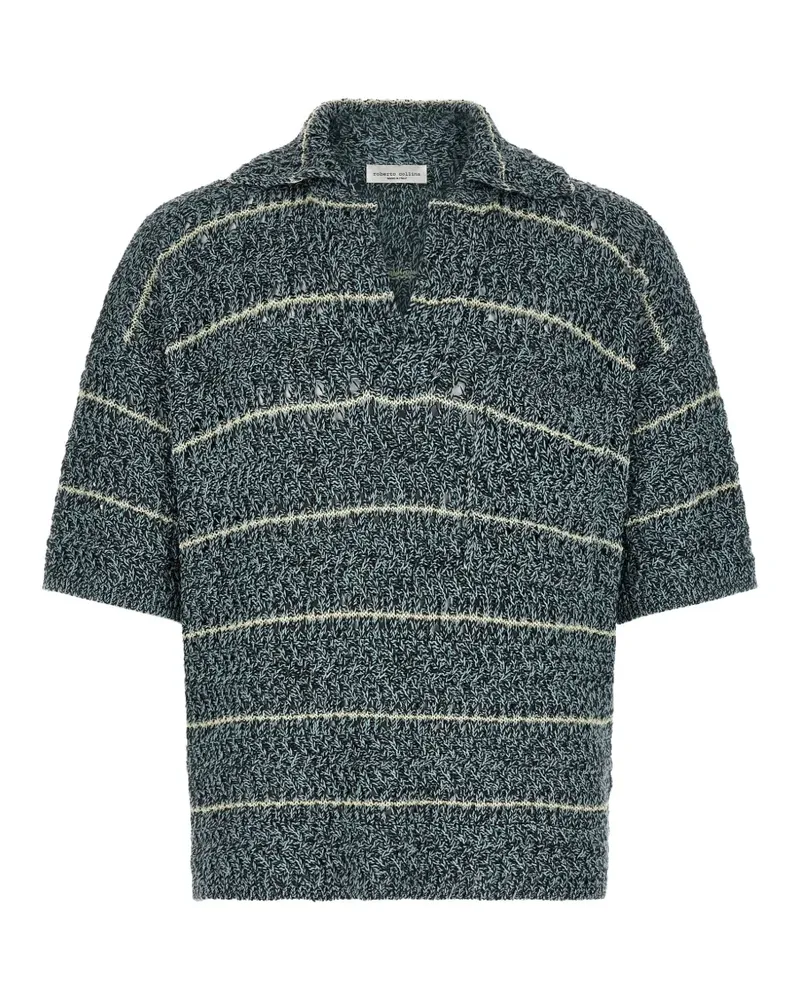 Roberto Collina texture-stitch sweater - Blau Blau