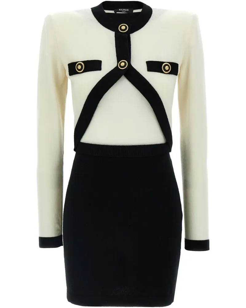 Balmain Filo Leone Catena Kleid - Schwarz Schwarz