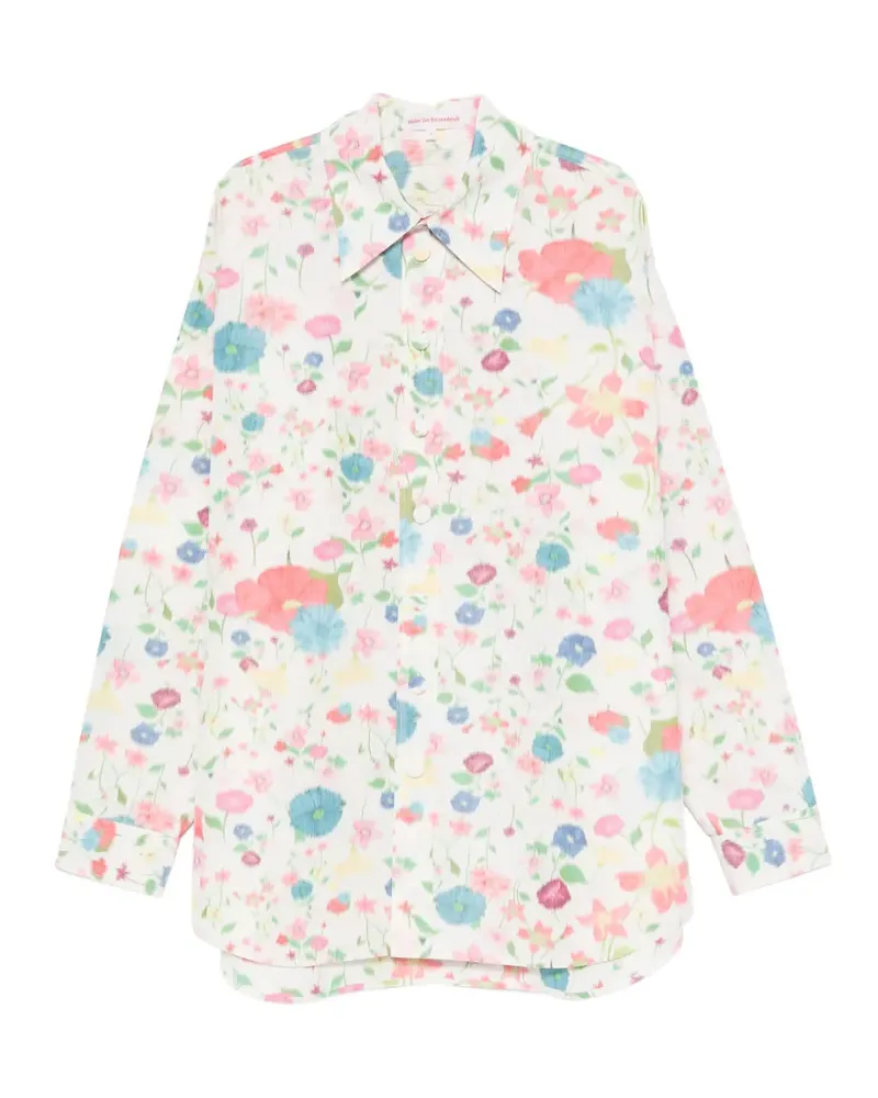 Walter van Beirendonck Hemd mit Blumenprint - Weiß Weiß
