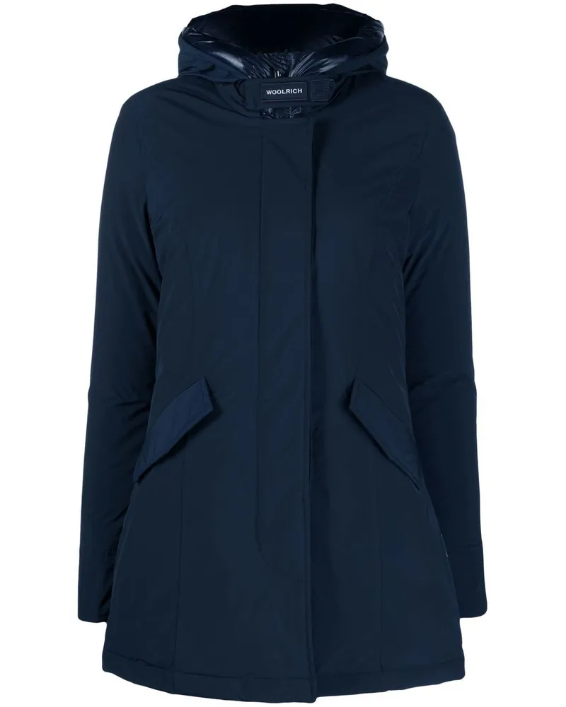 Woolrich Gefütterter Kapuzenmantel - Blau Blau