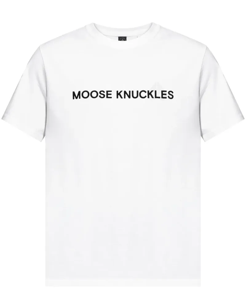 Moose Knuckles T-Shirt mit Logo-Print - Weiß Weiß