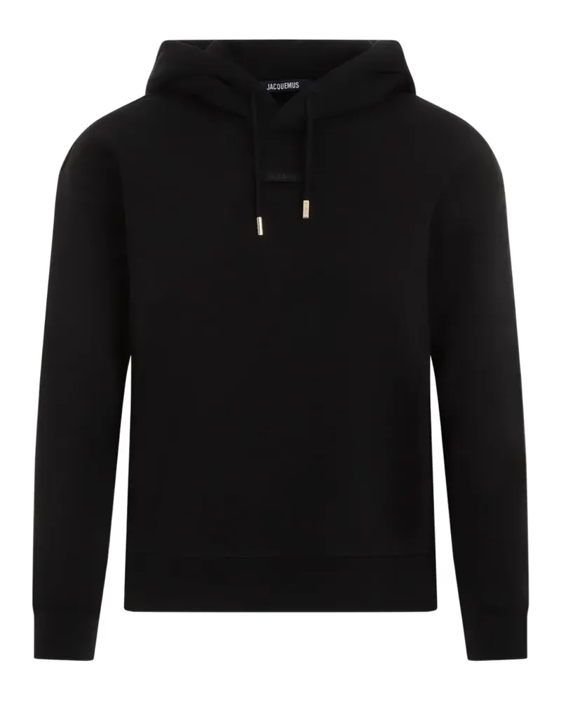 Jacquemus Hoodie mit Ripsband-Logo - Schwarz Schwarz