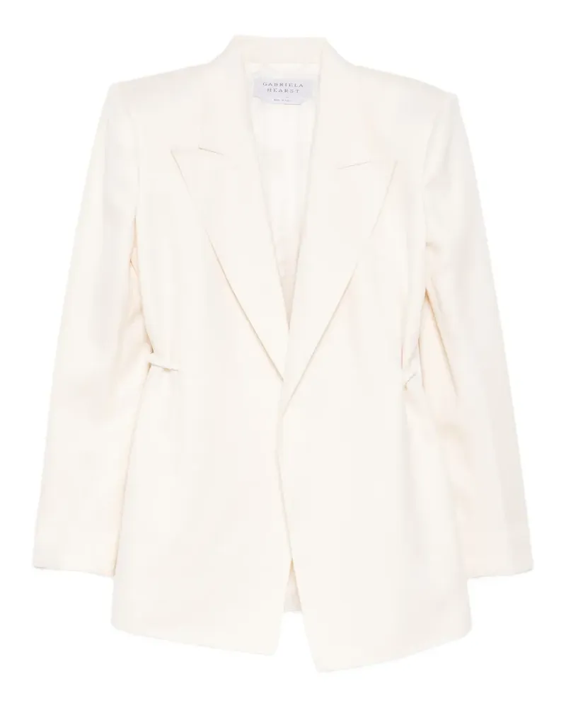 Gabriela Hearst peak-lapel drawstring blazer - Weiß Weiß