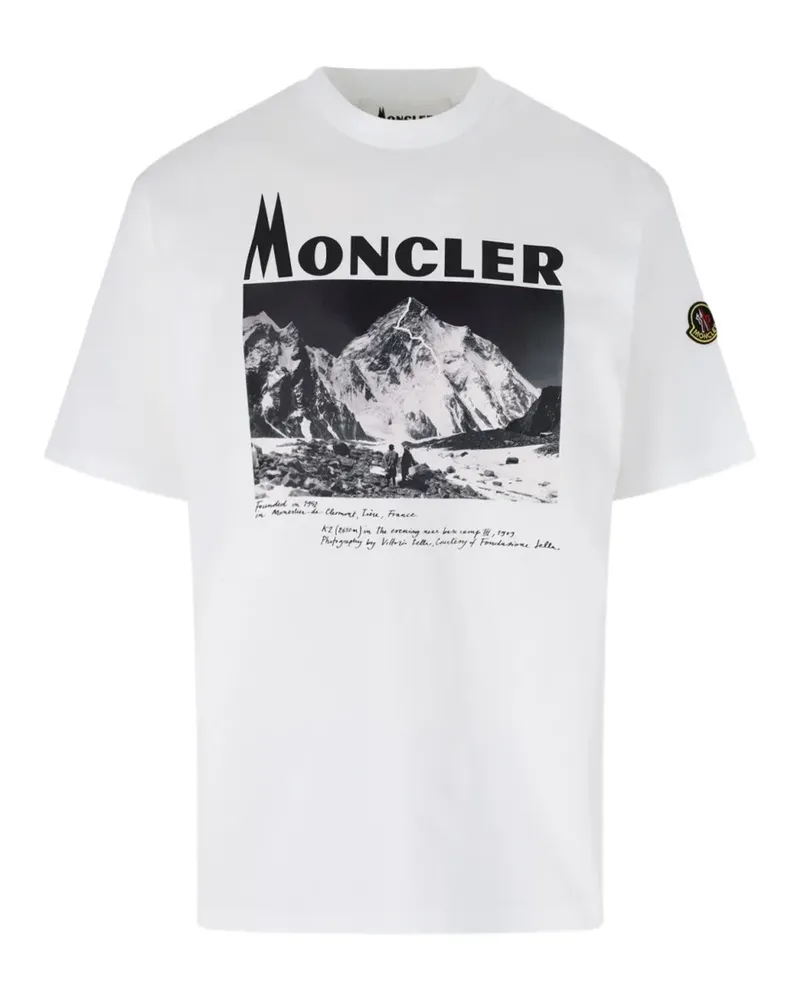 Moncler T-Shirt mit K2-Print - Weiß Weiß