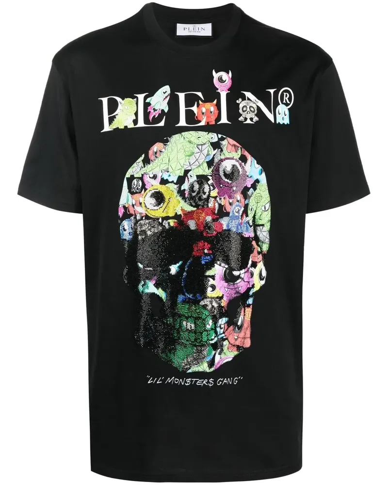 Philipp Plein T-Shirt mit Monster-Print - Schwarz Schwarz