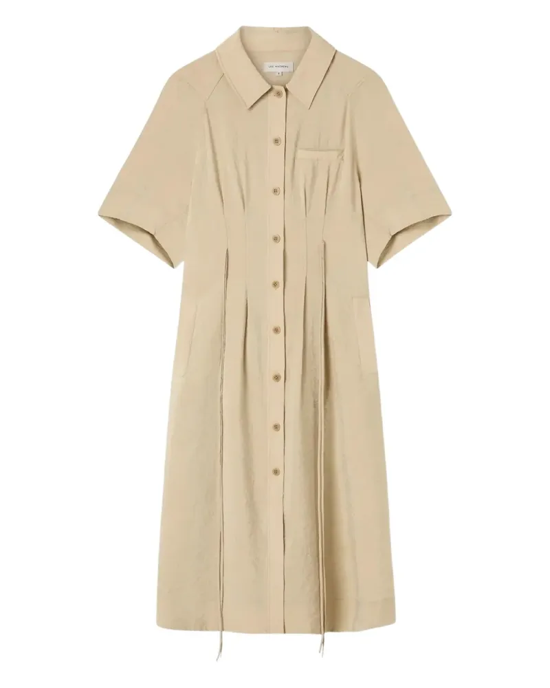 Lee Mathews Maggie shirt midi dress - Nude Nude