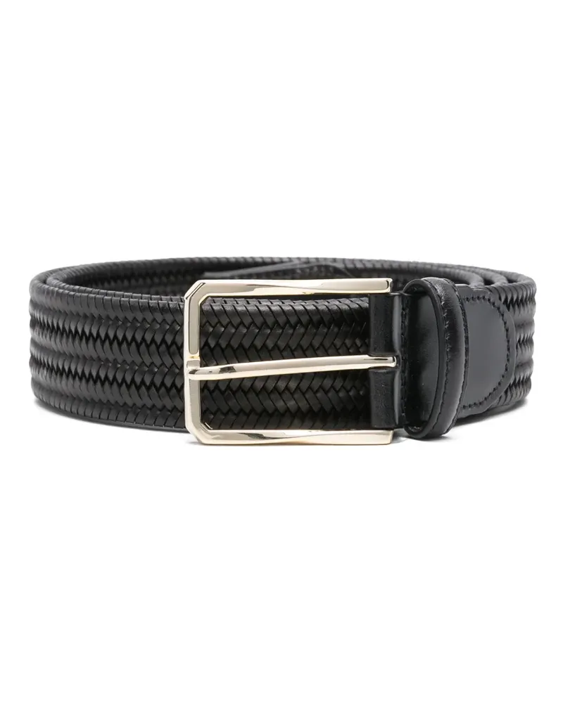 Canali Gewebter Gürtel - Schwarz Schwarz