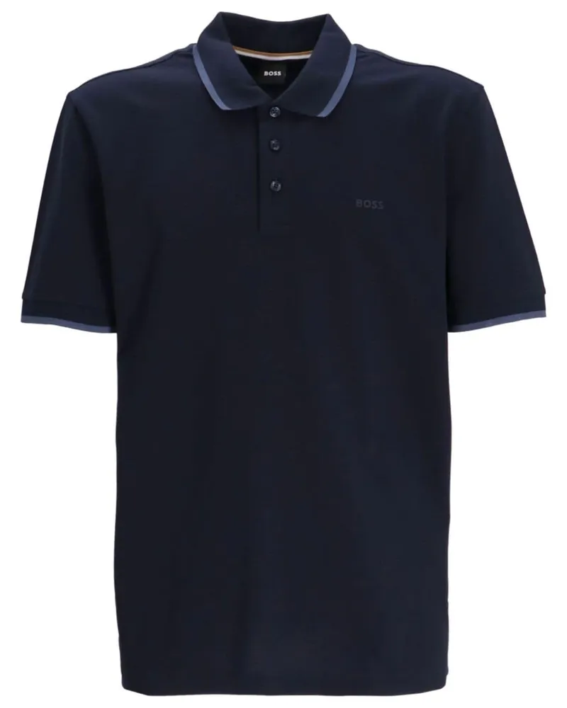 HUGO BOSS Poloshirt mit Logo-Print - Blau Blau