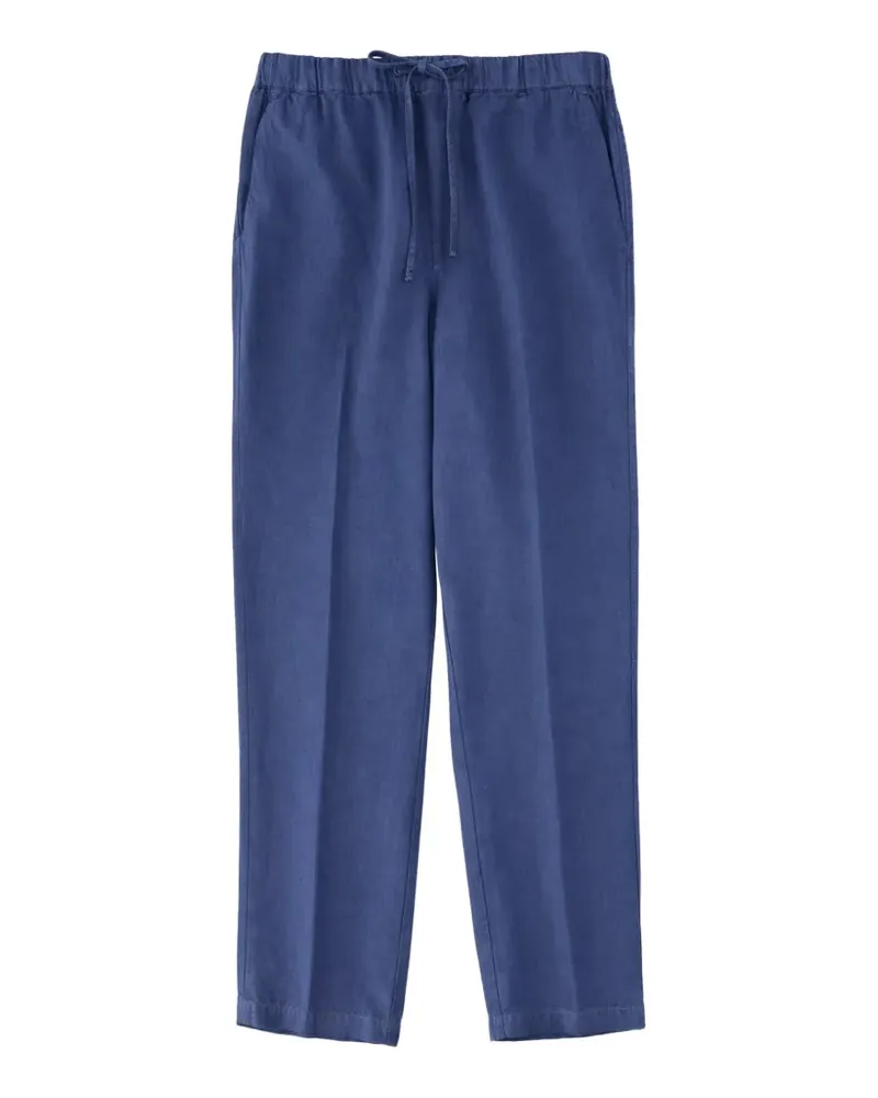 120% Lino linen straight-leg trousers - Blau Blau