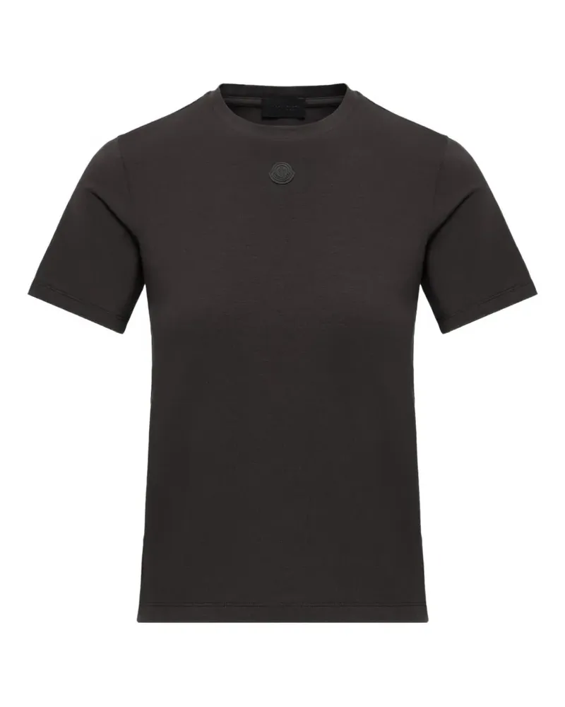Moncler logo-patch T-shirt - Schwarz Schwarz